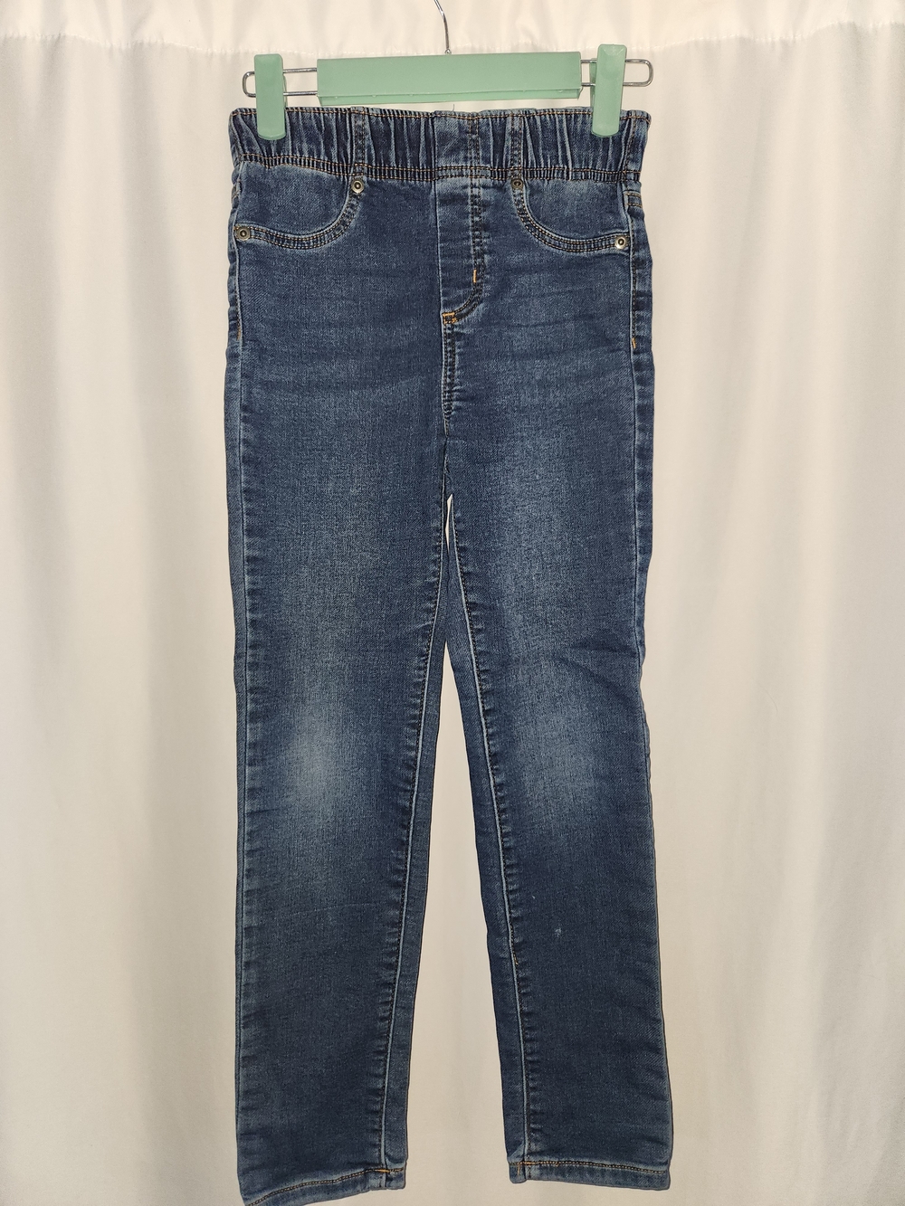 Boy's Elastic Waist Dark Blue Jeans #rugged #durable #sturdy #playground ready